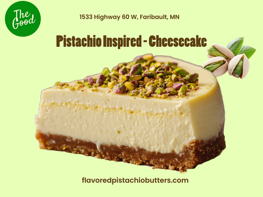 The Pistachio Cheesecake You Didn’t Know You Needed (Featuring Our Cardamom Vanilla Pistachio Butter)